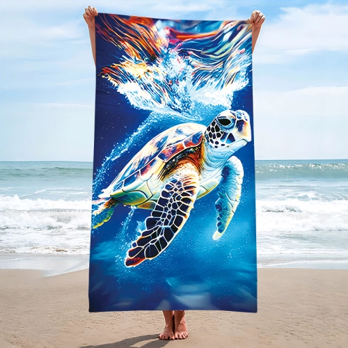 RĘCZNIK PLAŻOWY 150x210 KĄPIELOWY KOC DUŻY KOCYK SZYBKOSCHNĄCY  NA BASEN