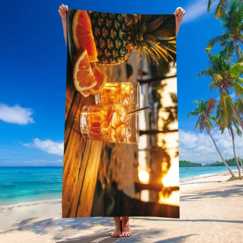 RĘCZNIK PLAŻOWY 150x210 KĄPIELOWY KOC DUŻY KOCYK SZYBKOSCHNĄCY  NA BASEN