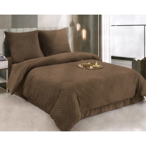 KOMPLET POŚCIELI 200x220 PLUSZ MIŚ ZIMOWA POLAROWA CIEPŁA MIKROFIBRA MINKY