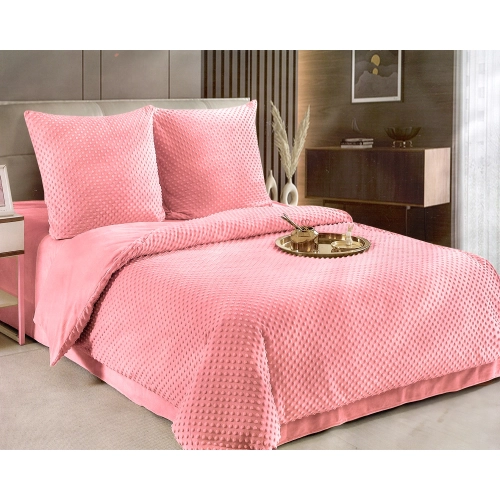 KOMPLET POŚCIELI 200x220 PLUSZ MIŚ ZIMOWA POLAROWA CIEPŁA MIKROFIBRA MINKY