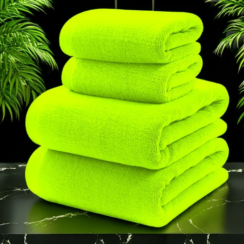 KOMPLET RĘCZNIKÓW FROTTE 2x 70X140 + 2x 50x100 400g/m2 GRUBE CHŁONNE ZIELONY