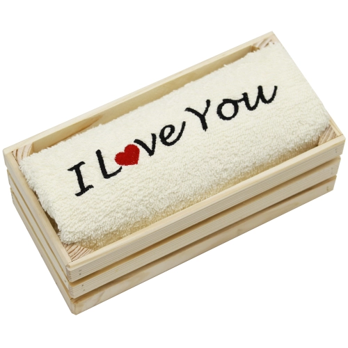 SUPER PREZENT NA WALENTYNKI RĘCZNIK W SKRZYNCE