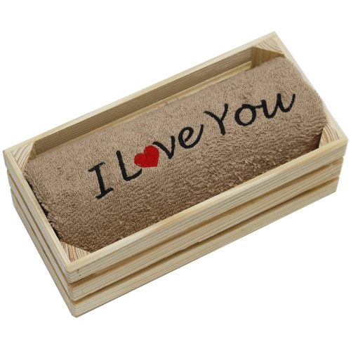 SUPER PREZENT NA WALENTYNKI RĘCZNIK W SKRZYNCE