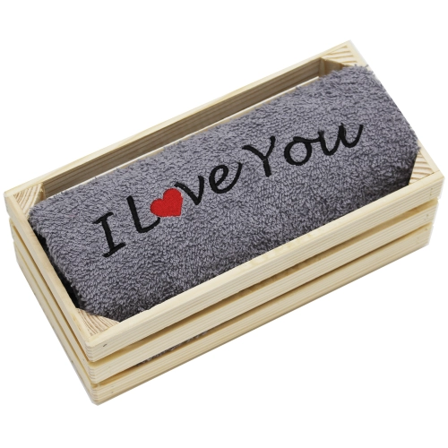 SUPER PREZENT NA WALENTYNKI RĘCZNIK W SKRZYNCE