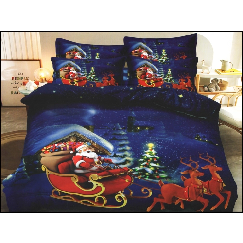 ŚWIĄTECZNA POŚCIEL 3D BAWEŁNA SATYNOWA