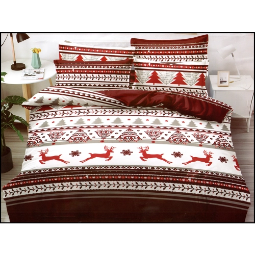 KOMPLET POŚCIELI DWUSTRONNA POŚCIEL 150x200 +2 POSZEWKI + PRZEŚCIERADŁO