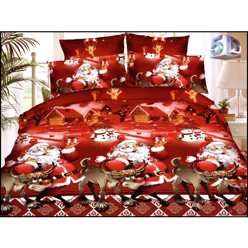 ŚWIĄTECZNA POŚCIEL 3D BAWEŁNA SATYNOWA