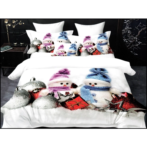 KOMPLET POŚCIELI DWUSTRONNA POŚCIEL 135x200 +2 POSZEWKI SATYNA BAWEŁNIANA