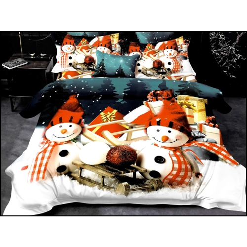 KOMPLET POŚCIELI DWUSTRONNA POŚCIEL 135x200 +2 POSZEWKI SATYNA BAWEŁNIANA