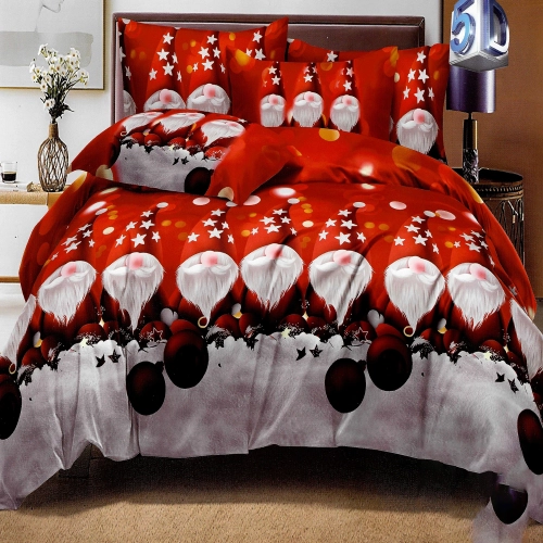 ŚWIĄTECZNA POŚCIEL BAWEŁNA SATYNOWA KOMPLET PRZEŚCIERADŁO PREZENT