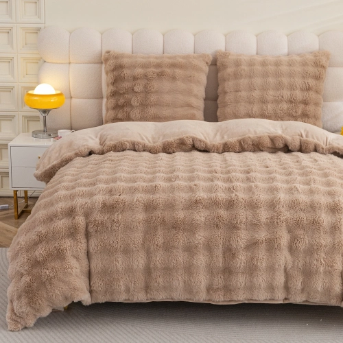 KOMPLET POŚCIEL 160x200 PLUSZOWY MIŚ ZIMOWA POLAROWA CIEPŁA MIKROFIBRA