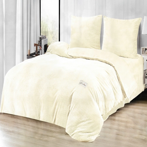 KOMPLET POŚCIEL 160x200 MIŚ ZIMOWA POLAROWA CIEPŁA MIKROFIBRA PLASTER MIODU