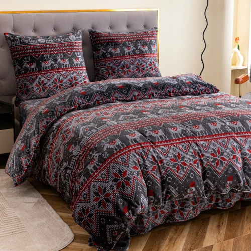 pościel świąteczna miś 160x200 cm renifery