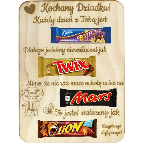 GOTOWA TABLICZKA ZE SŁODYCZAMI PREZENT DLA DZIADKA SŁODYCZE DZIADEK ŚWIĘTA