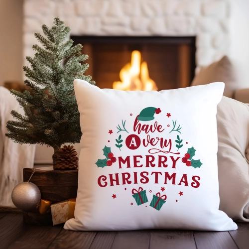 PODUSZKA DEKORACYJNA 40X40 ŚWIĄTECZNA NA PREZENT