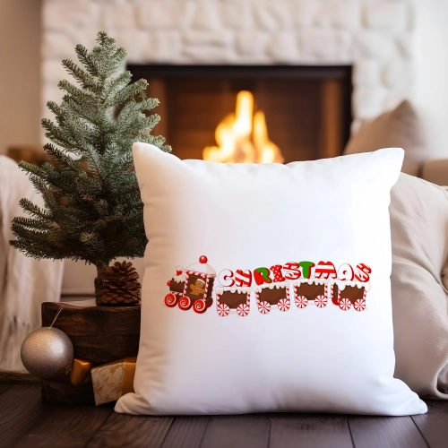 PODUSZKA DEKORACYJNA 40X40 ŚWIĄTECZNA NA PREZENT