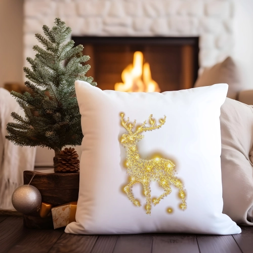 PODUSZKA DEKORACYJNA 40X40 ŚWIĄTECZNA RENIFER