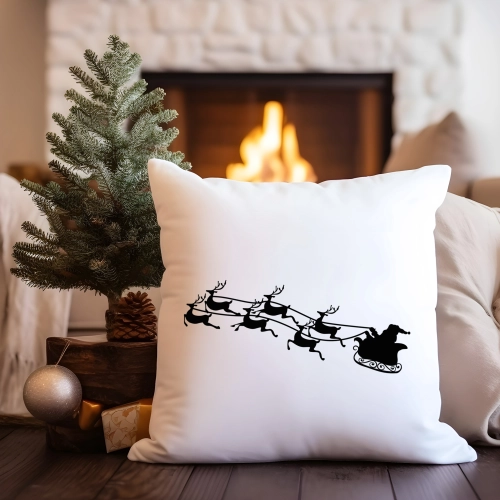 PODUSZKA DEKORACYJNA 40X40 ŚWIĄTECZNA RENIFERY