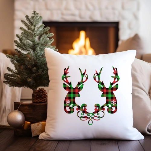PODUSZKA DEKORACYJNA 40X40 ŚWIĄTECZNA RENIFER