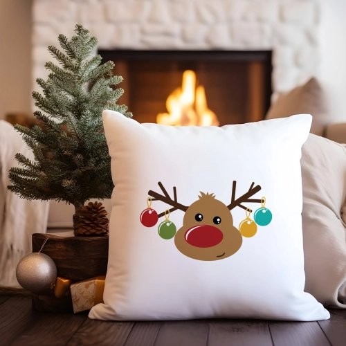 PODUSZKA DEKORACYJNA 40X40 ŚWIĄTECZNA RENIFER