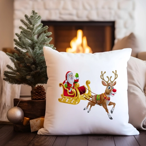 PODUSZKA DEKORACYJNA 40X40 ŚWIĄTECZNA MIKOŁAJ