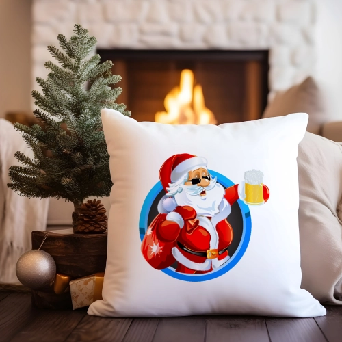 PODUSZKA DEKORACYJNA 40X40 ŚWIĄTECZNA MIKOŁAJ