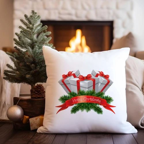 PODUSZKA DEKORACYJNA 40X40 ŚWIĄTECZNA NA PREZENT