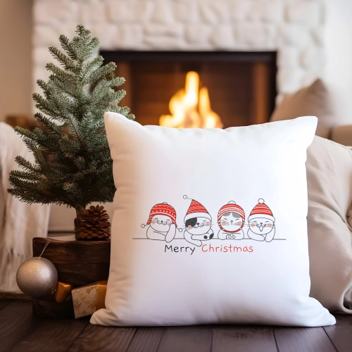 PODUSZKA DEKORACYJNA 40X40 ŚWIĄTECZNA NA PREZENT