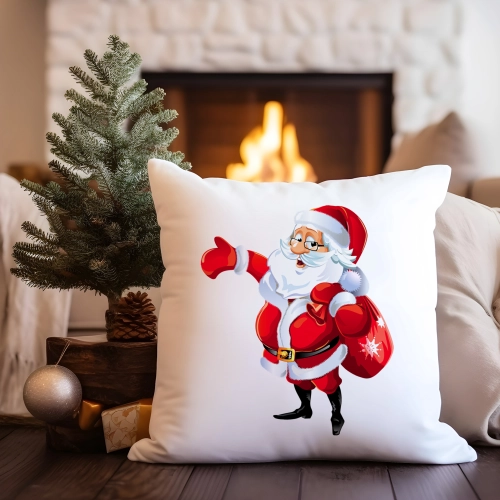 PODUSZKA DEKORACYJNA 40X40 ŚWIĄTECZNA MIKOŁAJ