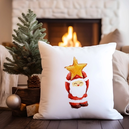 PODUSZKA DEKORACYJNA 40X40 ŚWIĄTECZNA MIKOŁAJ
