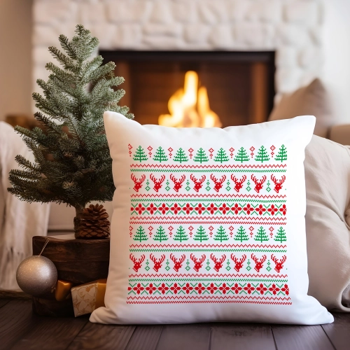 PODUSZKA DEKORACYJNA 40X40 ŚWIĄTECZNA NA PREZENT