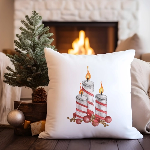 PODUSZKA DEKORACYJNA 40X40 ŚWIĄTECZNA NA PREZENT