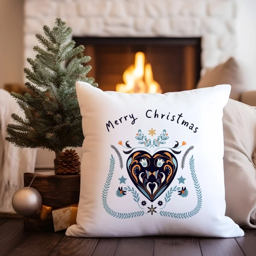 PODUSZKA DEKORACYJNA 40X40 ŚWIĄTECZNA NA PREZENT