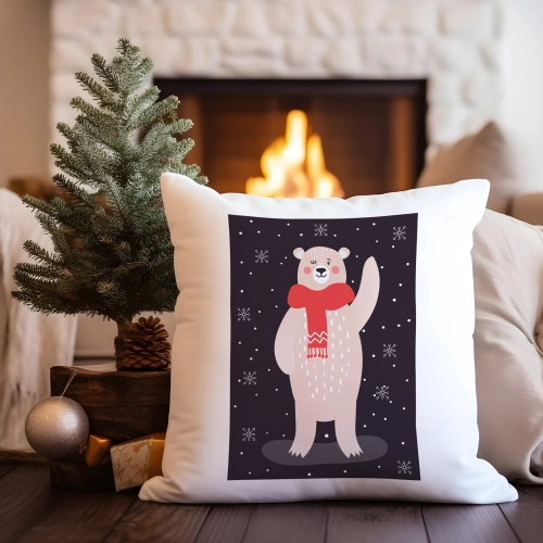 PODUSZKA DEKORACYJNA 40X40 ŚWIĄTECZNA NA PREZENT