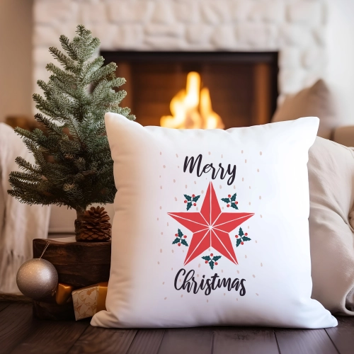 PODUSZKA DEKORACYJNA 40X40 ŚWIĄTECZNA NA PREZENT