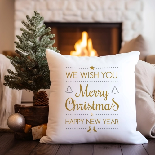 PODUSZKA DEKORACYJNA 40X40 ŚWIĄTECZNA NA PREZENT