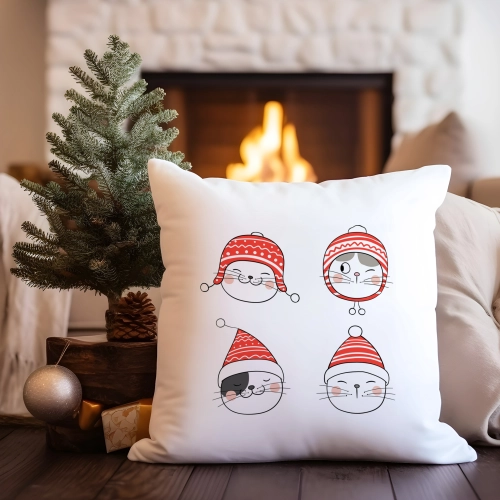 POSZEWKA DEKORACYJNA 40x40 ŚWIĄTECZNA Z NADRUKIEM