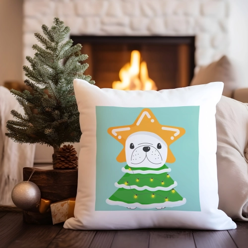 PODUSZKA DEKORACYJNA 40X40 ŚWIĄTECZNA NA PREZENT