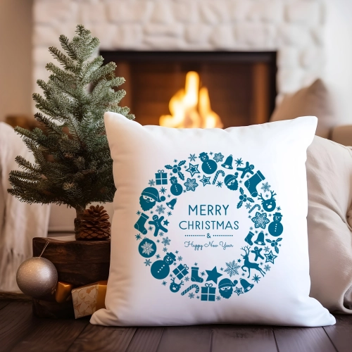 PODUSZKA DEKORACYJNA 40X40 ŚWIĄTECZNA NA PREZENT