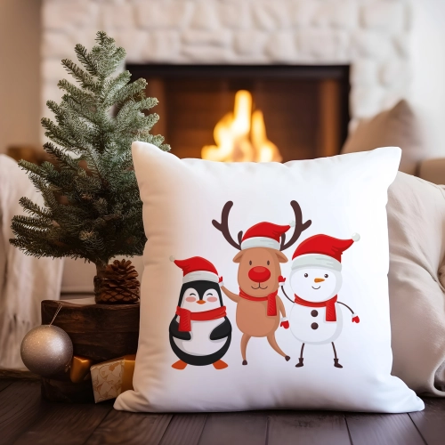 PODUSZKA DEKORACYJNA 40X40 ŚWIĄTECZNA NA PREZENT