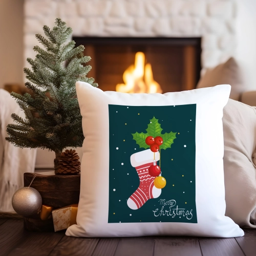 PODUSZKA DEKORACYJNA 40X40 ŚWIĄTECZNA NA PREZENT