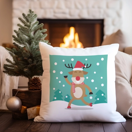PODUSZKA DEKORACYJNA 40X40 ŚWIĄTECZNA NA PREZENT