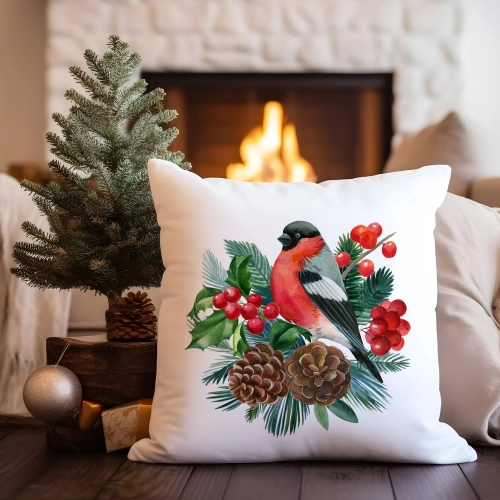 POSZEWKA DEKORACYJNA 40x40 ŚWIĄTECZNA Z NADRUKIEM