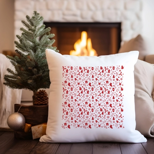 POSZEWKA DEKORACYJNA 40x40 ŚWIĄTECZNA Z NADRUKIEM