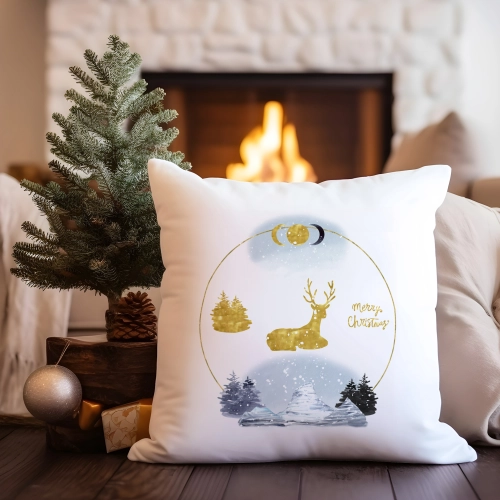 PODUSZKA DEKORACYJNA 40X40 ŚWIĄTECZNA NA PREZENT