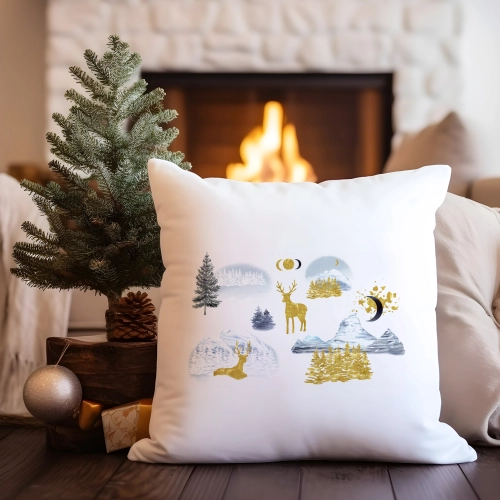 PODUSZKA DEKORACYJNA 40X40 ŚWIĄTECZNA NA PREZENT
