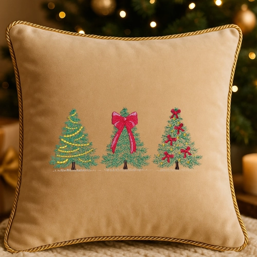 elegancka poszewka świąteczna z ozdobnym sznurem