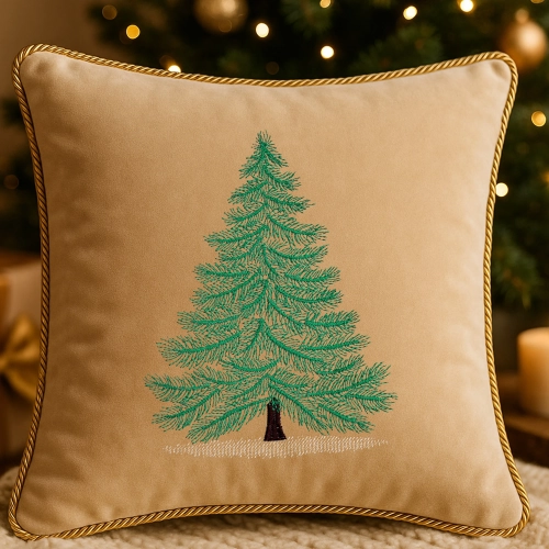 elegancka poszewka świąteczna z ozdobnym sznurem