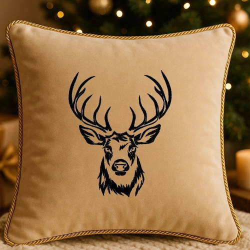 elegancka poszewka świąteczna z ozdobnym sznurem