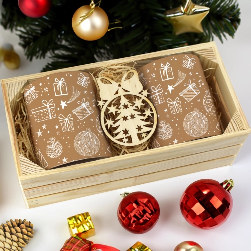 PREZENT ŚWIĄTECZNY ZESTAW KUBKÓW W SKRZYNCE KUBKI MIKOŁAJ RENIFER ŚWIĘTA